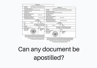 Can all documents be apostilled