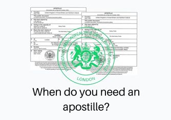 When do you need an apostille