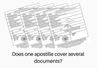 Does one apostille cover several documents