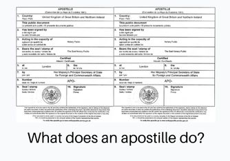 What does an apostille do
