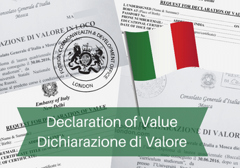 Declaration of Value (Italian Dichiarazione di Valore) (2)