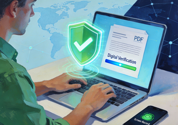 Verifying digital copies (PDFs) remotely