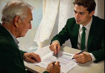 LPA Certificate is being signed by the donor with the attorney