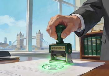 London Notary public stamp