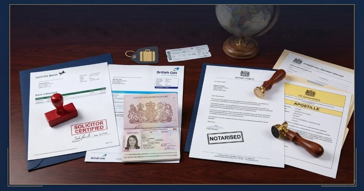 Certified UK proof of address documents prepared for international use