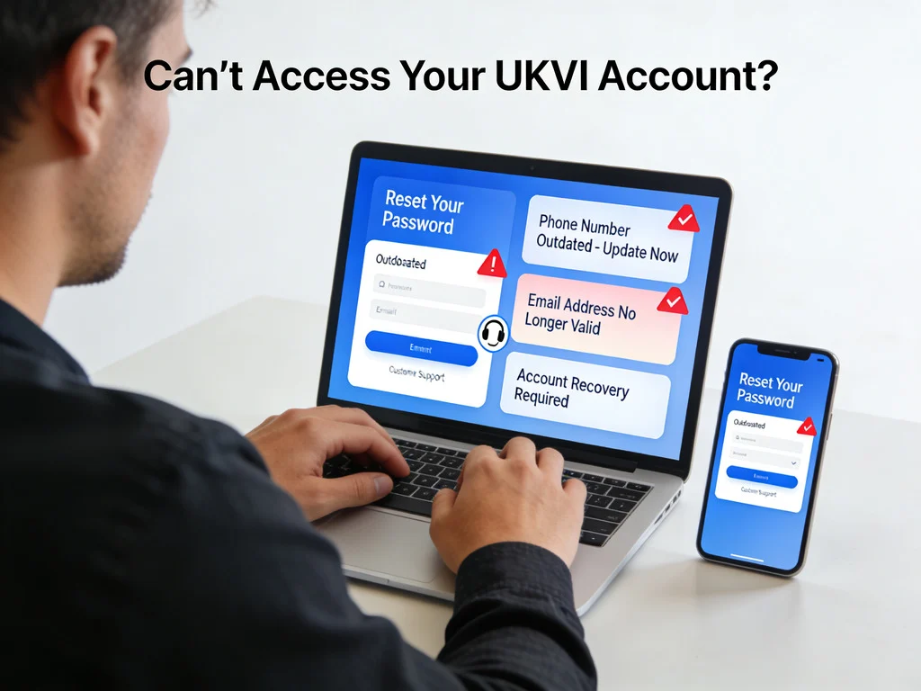 Person locked out of UKVI account after changing phone or email
